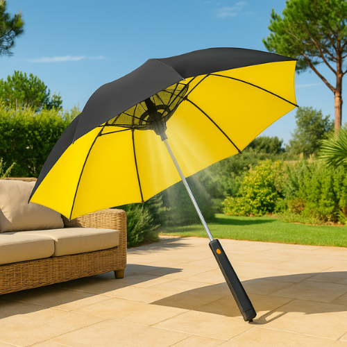 Scandicareswe AirShade Paraply – Fläkt & Mistkyla i Ett
