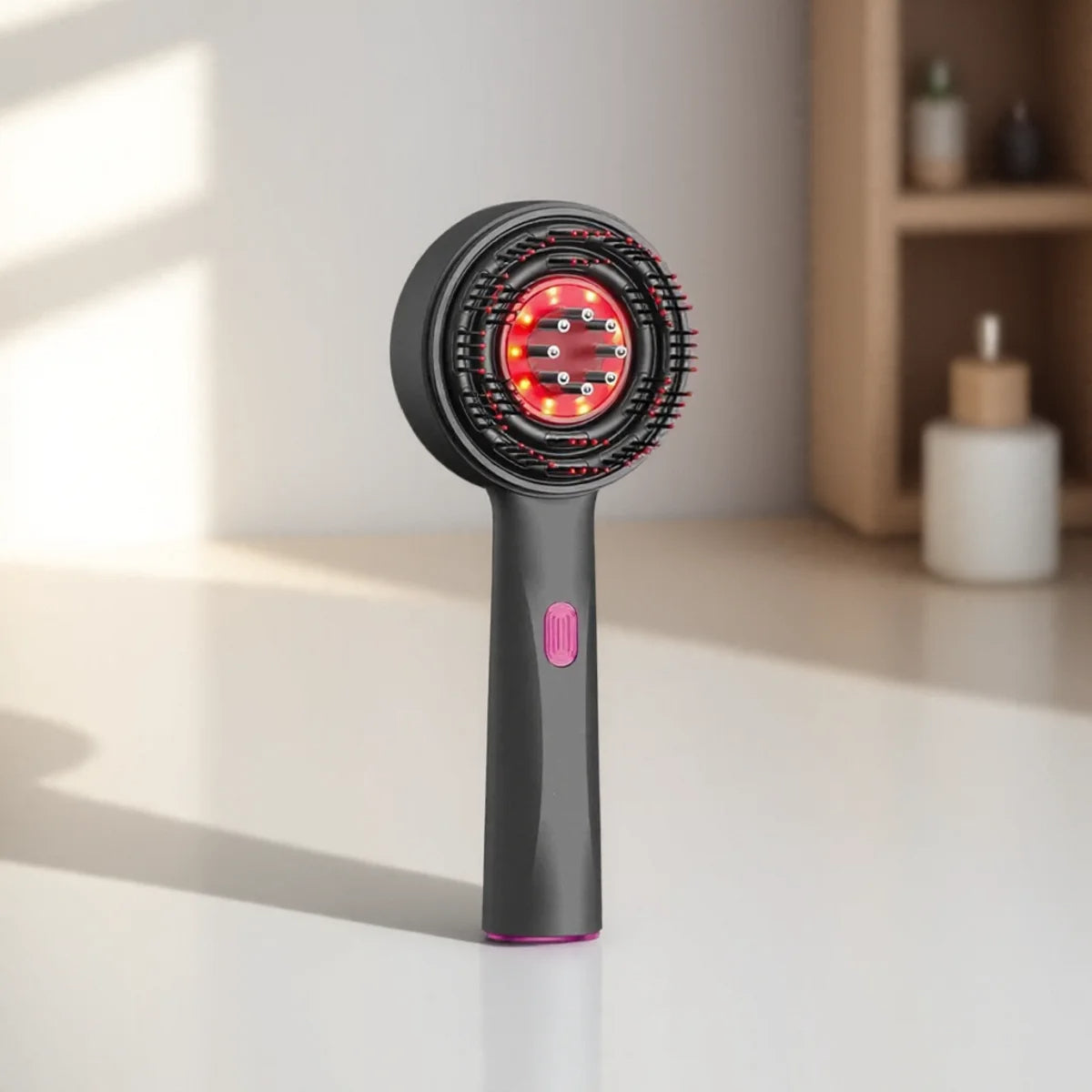 Scandicareswe HairGlow Comb | Elektrisk Massagekam med Rött Ljus