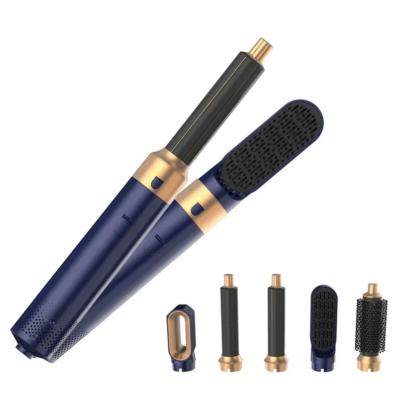 StyloWave™ – 5-i-1 Professionell Varmluftsborste för Volym, Lockar & Slät Finish